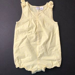 Talbots yellow gingham romper